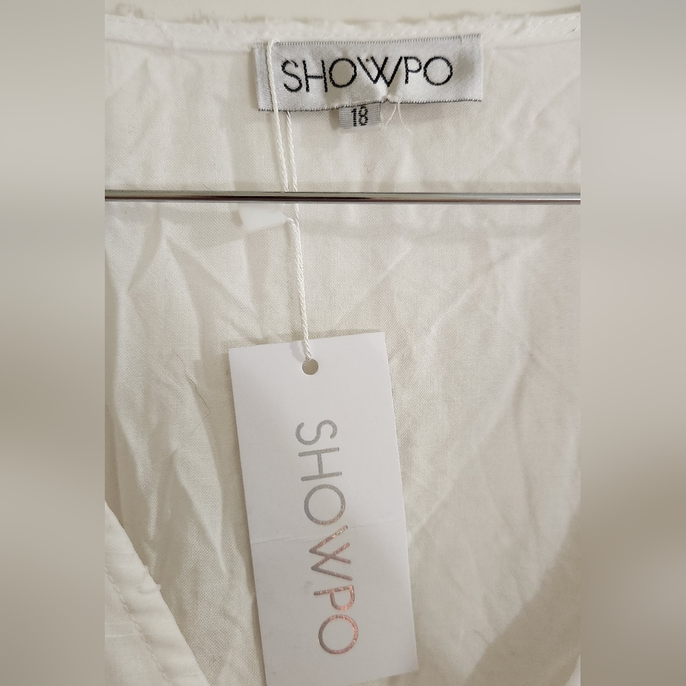 BNWT Showpo Stuck With Me Dress in White Star Print - Size 18 - Picture 7 of 12